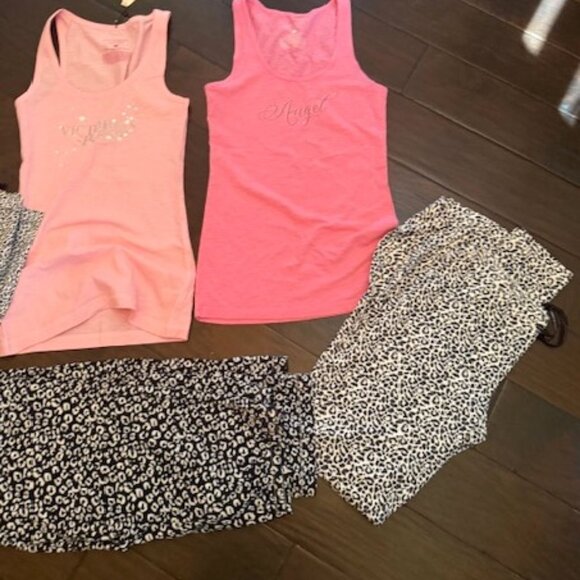 Victoria's Secret Shine  tank Pajama set, 3 pants, 2 tanks  - 1 NWT size small - Picture 3 of 3